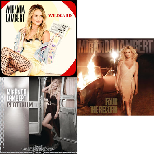 This is a 3 CD SKU bundle.
1.This CD is brand new.Format: CDMusic Style: CountryThis item's title is: WildcardArtist: Miranda LambertLabel: SONY NASHVILLE / RCA RECORDSBarcode: 190759787328Release Date: 11/1/2019
2.This CD is brand new.