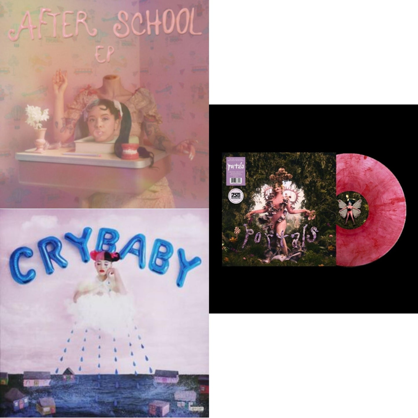 Portals (Bloodshot Translucent LP Vinyl) & Cry Baby (X) (Deluxe Edition/2LP) & After School Ep (X) (Baby Blue LP Vinyl)
