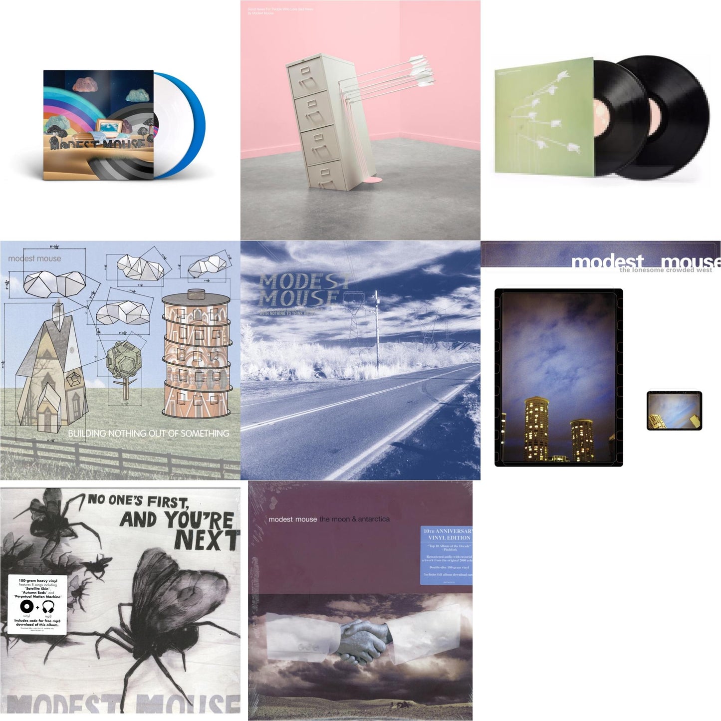 This is a 8 LP Vinyl SKU bundle.
1.This LP Vinyl is brand new.Format: LP VinylMusic Style: Alternative RockThis item's title is: Golden Casket (X) (Deluxe/Limited Edition/White & Sky Blue Vinyl/2LP) (I)Artist: Modest MouseLabel: EpicBarcode: 194398941318Release Date: 9/10/2021
2.