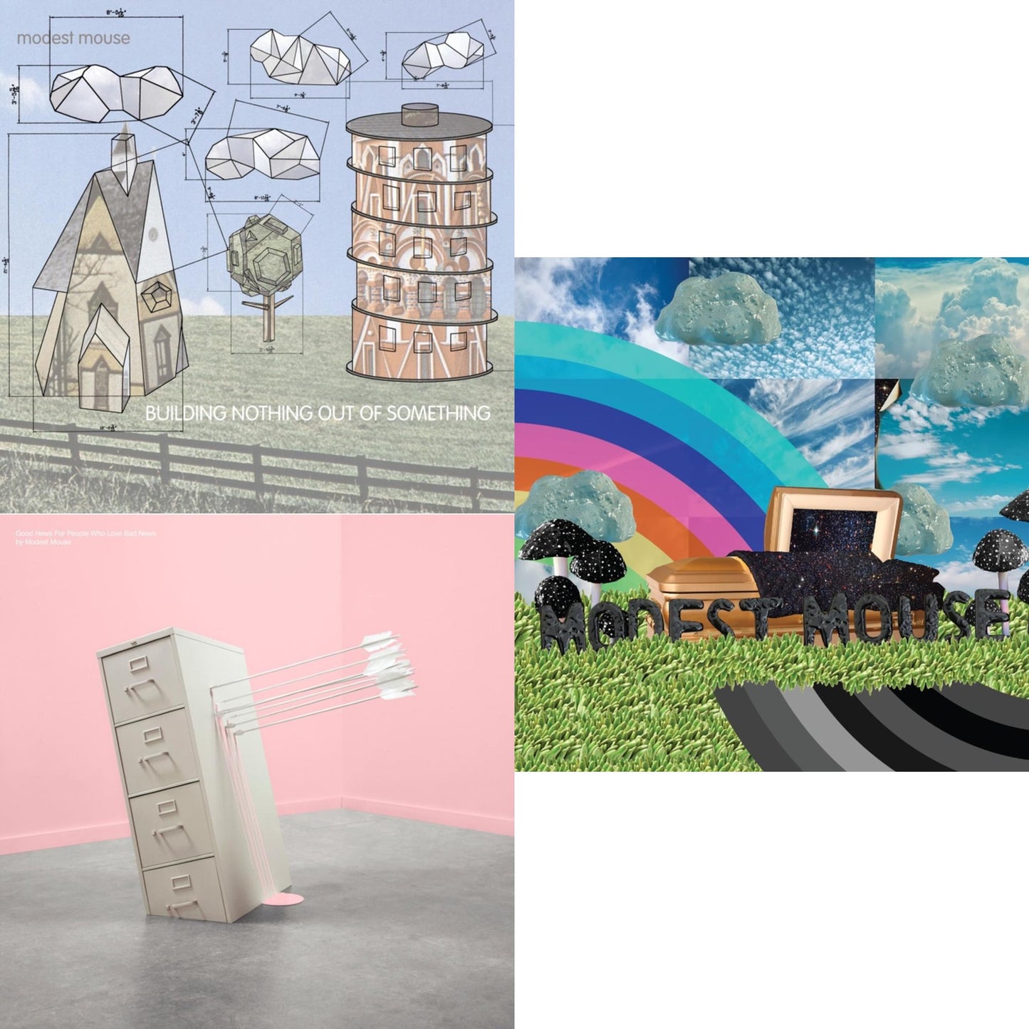 Golden Casket (X) (2LP) & Good News For People Who Love Bad News (Deluxe) (2LP/Baby Pink & Spring Green Vinyl) & Building Nothing Out Of Something