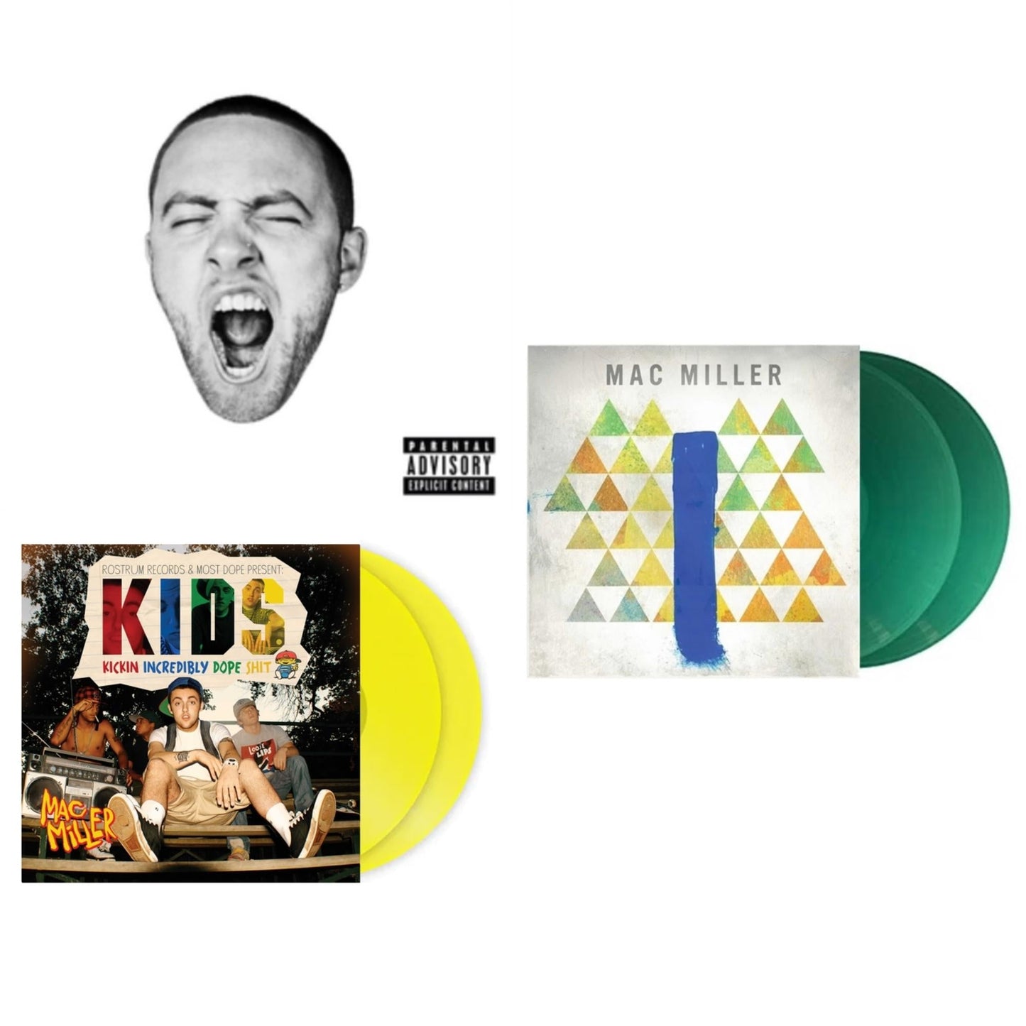 Go:Od Am (X) & K.I.D.S. (Translucent Yellow Vinyl/2LP) & Blue Slide Park (Translucent Green Vinyl/2LP)