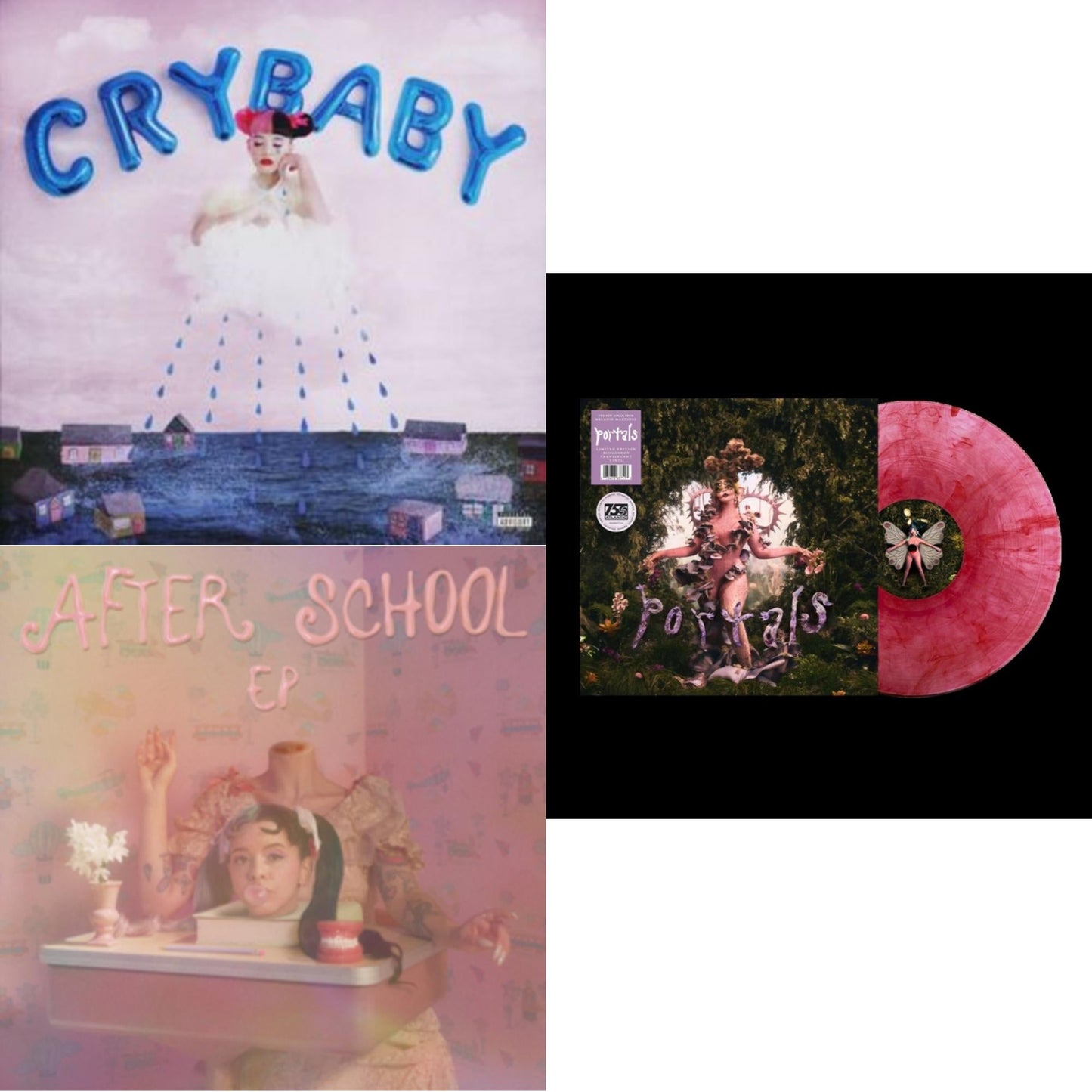 This is a 3 LP Vinyl SKU bundle.
1.This LP Vinyl is brand new.Format: LP VinylMusic Style: Indie PopThis item's title is: Cry Baby (X) (Deluxe Edition/2LP)Artist: Melanie MartinezLabel: Rock/PopBarcode: 075678639494Release Date: 2/17/2023
2.This LP Vinyl is brand new.