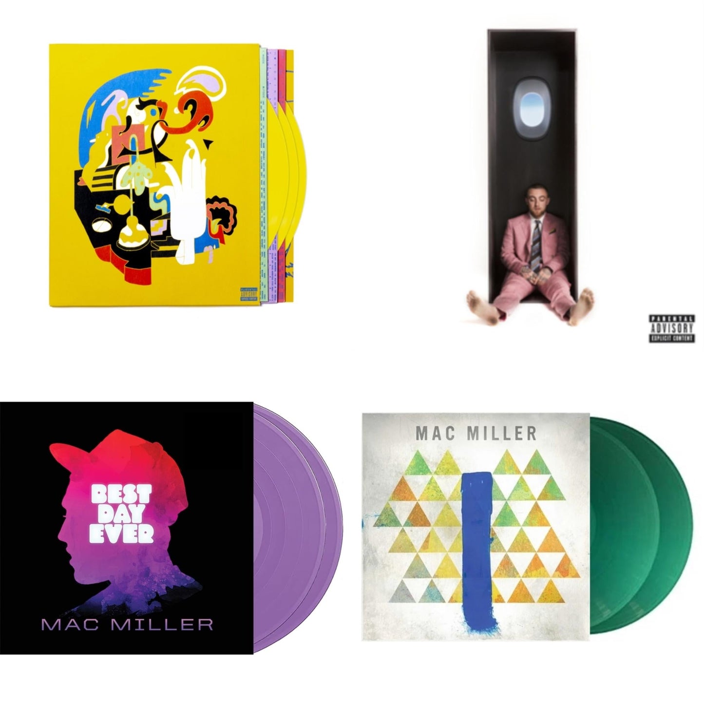 Faces (3LP/Yellow Vinyl) & Swimming (X) & Best Day Ever (Lavender Vinyl/2LP) & Blue Slide Park (Translucent Green Vinyl/2LP)