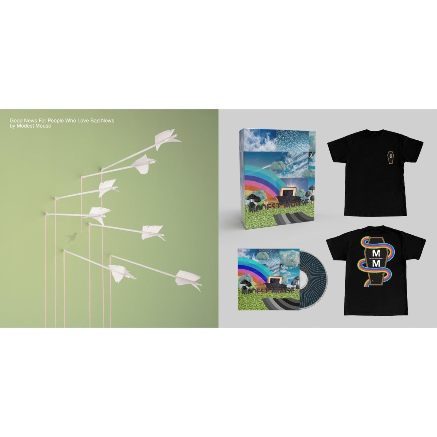 Modest Mouse - Golden Casket (X) (Limited Edition/Deluxe Box With CD/Large T-Shirt) & Good News For People Who Love Bad News