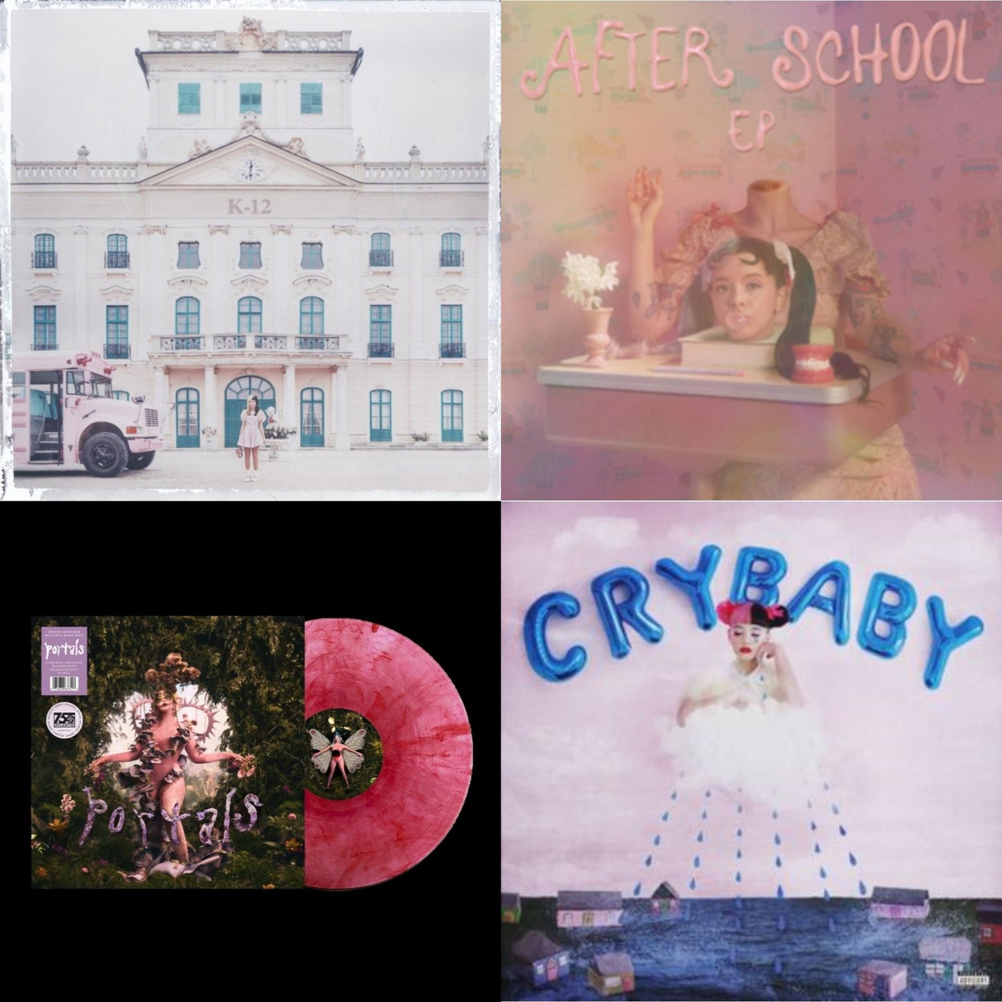 This is a 4 LP Vinyl SKU bundle.
1.This LP Vinyl is brand new.Format: LP VinylThis item's title is: K-12Artist: Melanie MartinezBarcode: 075678610875Release Date: 5/3/2024
2.This LP Vinyl is brand new.