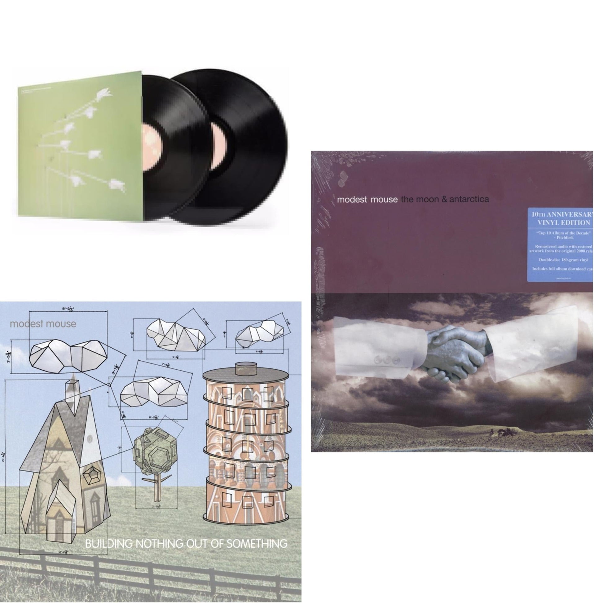 This is a 3 LP Vinyl SKU bundle.
1.This LP Vinyl is brand new.Format: LP VinylMusic Style: Alternative RockThis item's title is: Good News For People Who Love Bad News (Pa/2LP/180G/Gatefold)Artist: Modest MouseLabel: LEGACYBarcode: 696998712515Release Date: 4/6/2004
2.