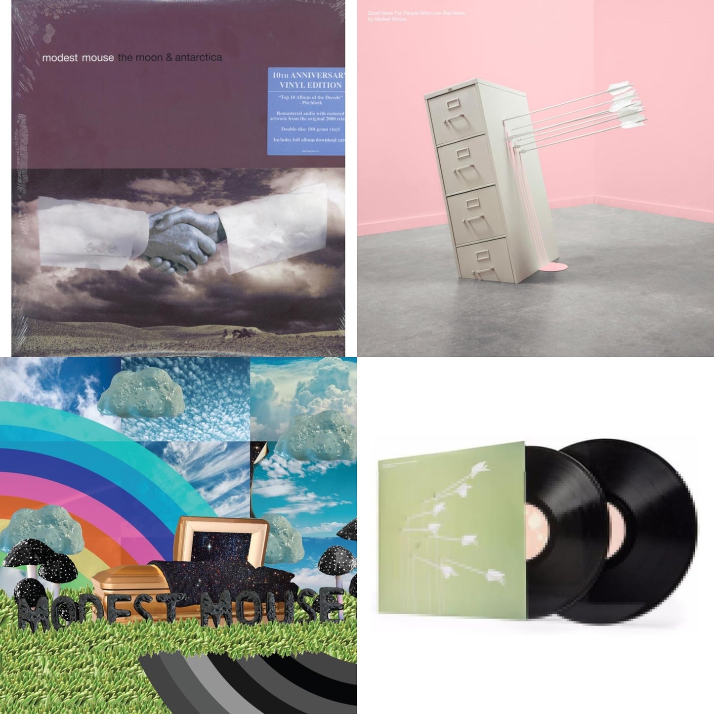 This is a 4 LP Vinyl SKU bundle.
1.This LP Vinyl is brand new.Format: LP VinylMusic Style: Alternative RockThis item's title is: Golden Casket (X) (2LP)Artist: Modest MouseLabel: EPICBarcode: 194398941011Release Date: 9/10/2021
2.This LP Vinyl is brand new.