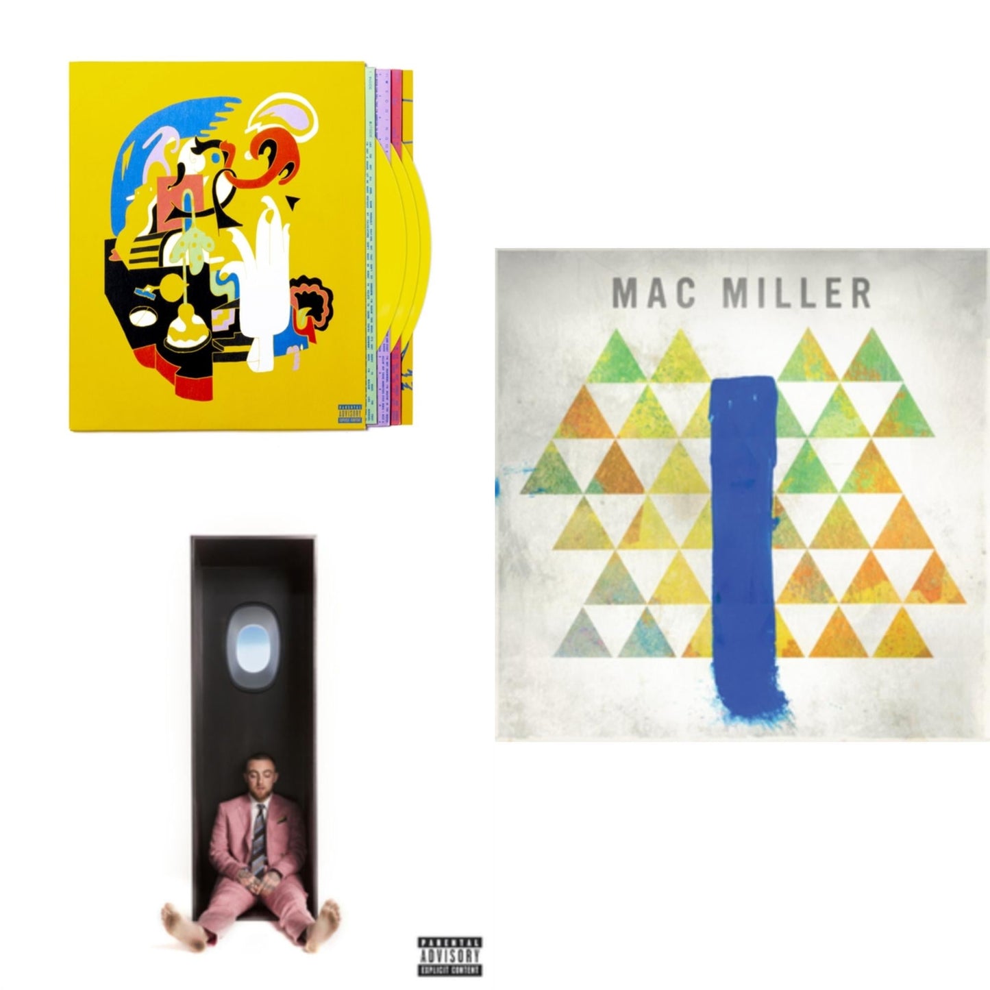 This is a 3 LP Vinyl SKU bundle.
1.This LP Vinyl is brand new.Format: LP VinylMusic Style: Cloud RapThis item's title is: Faces (3LP/Yellow Vinyl)Artist: Mac MillerLabel: WARNER BROS.Barcode: 093624881391Release Date: 10/15/2021
2.This LP Vinyl is brand new.