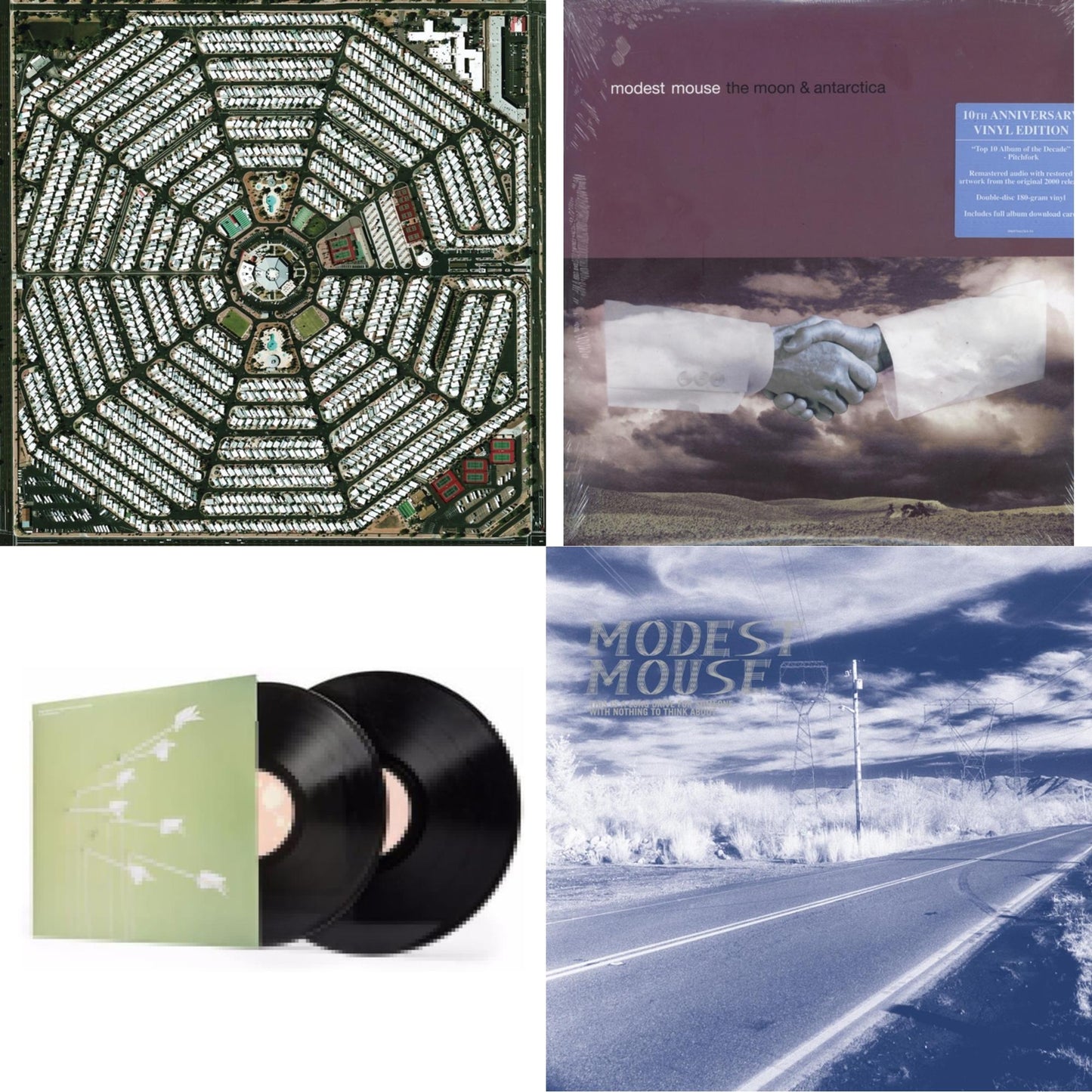 This is a 4 LP Vinyl SKU bundle.
1.This LP Vinyl is brand new.Format: LP VinylMusic Style: Alternative RockThis item's title is: Good News For People Who Love Bad News (Pa/2LP/180G/Gatefold)Artist: Modest MouseLabel: LEGACYBarcode: 696998712515Release Date: 4/6/2004
2.