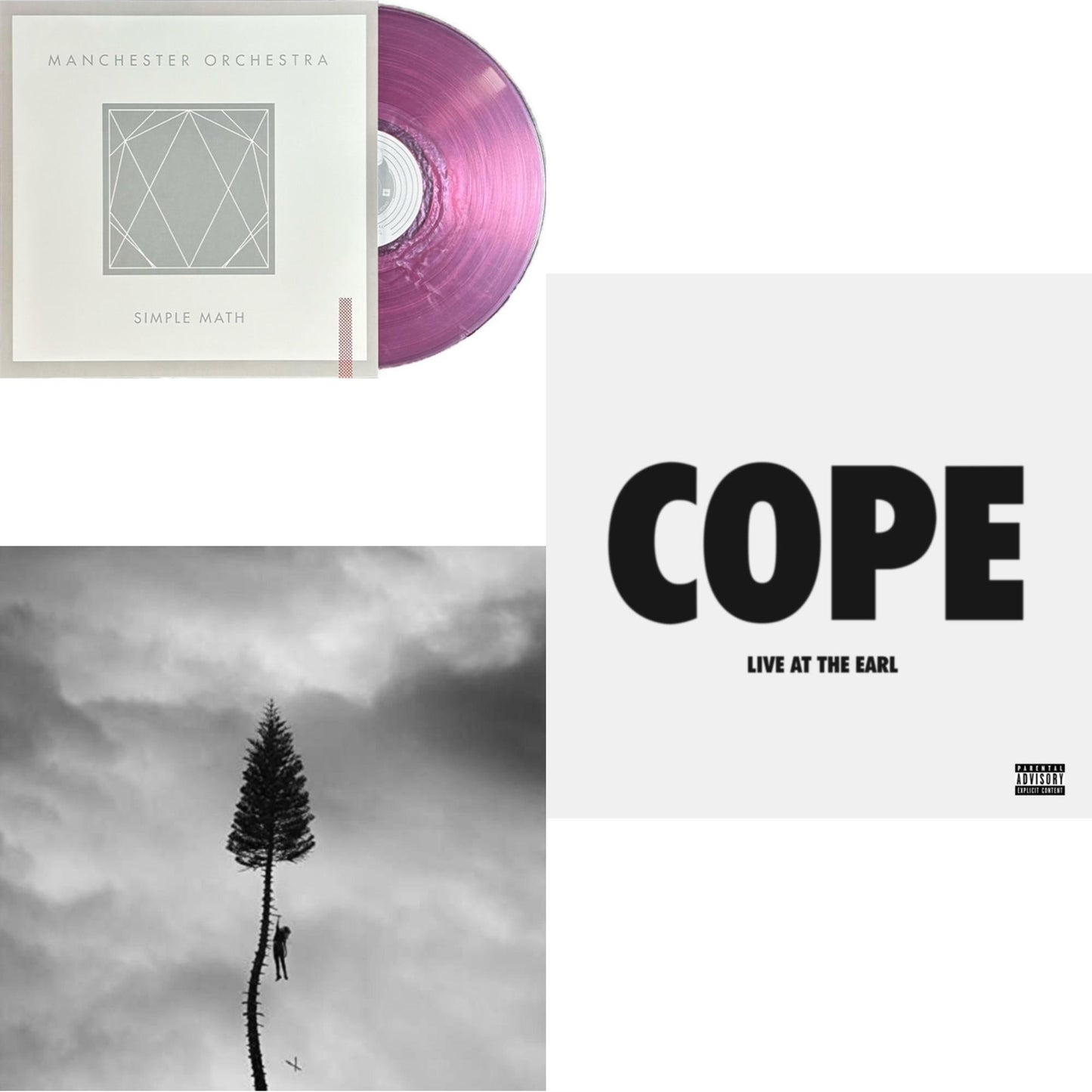 Simple Math (Pink Swirl LP Vinyl/180G) & Black Mile To The Surface (2LP) & Cope - Live At The Earl (X)