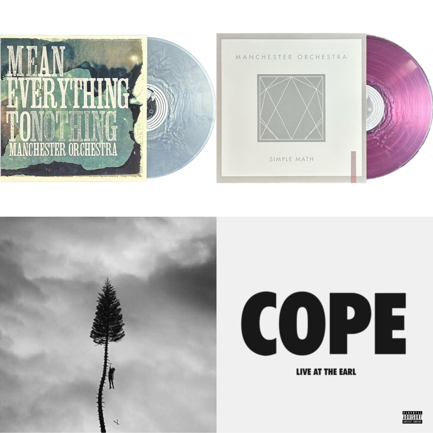 Mean Everything To Nothing (Blue Swirl LP Vinyl/180G) & Simple Math (Pink Swirl LP Vinyl/180G) & Black Mile To The Surface (2LP) & Cope - Live At The Earl (X)
