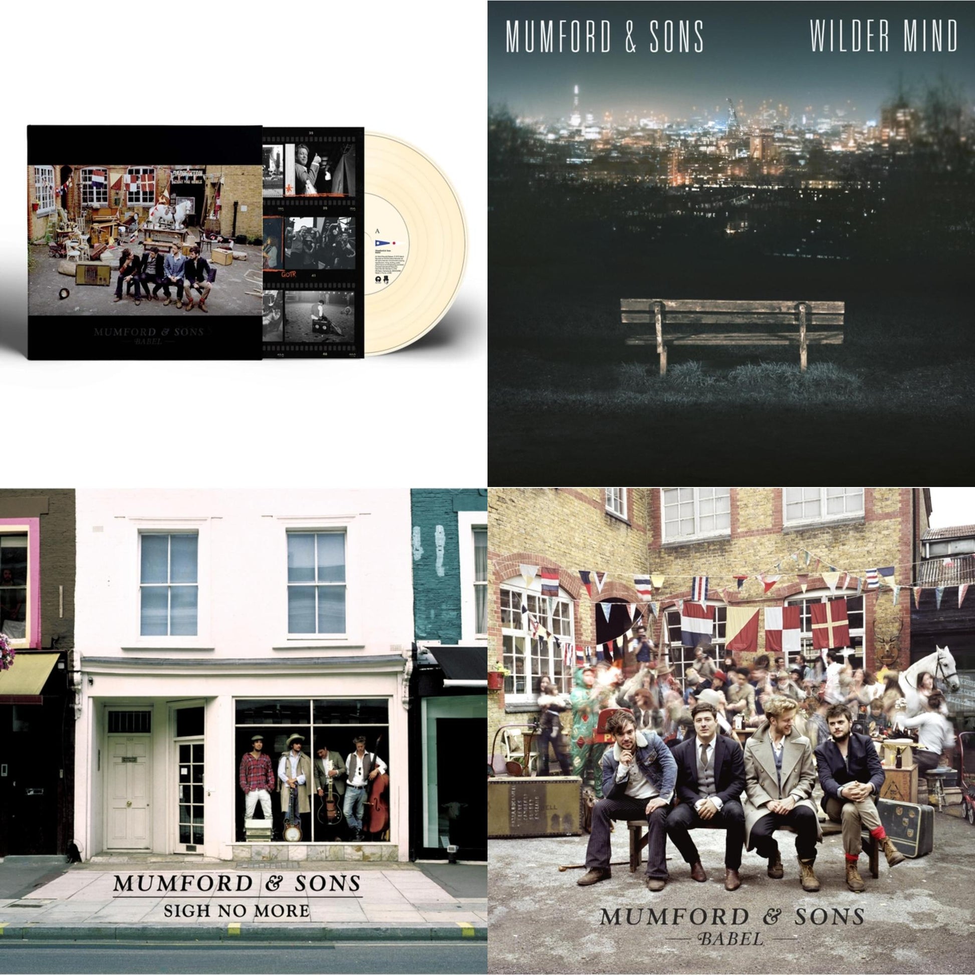 This is a 4 LP Vinyl SKU bundle.
1.This LP Vinyl is brand new.Format: LP VinylMusic Style: BluegrassThis item's title is: Babel (10Th Anniversary/Cream LP Vinyl)Artist: Mumford & SonsLabel: GLASSNOTEBarcode: 602445980420Release Date: 1/13/2023
2.This LP Vinyl is brand new.