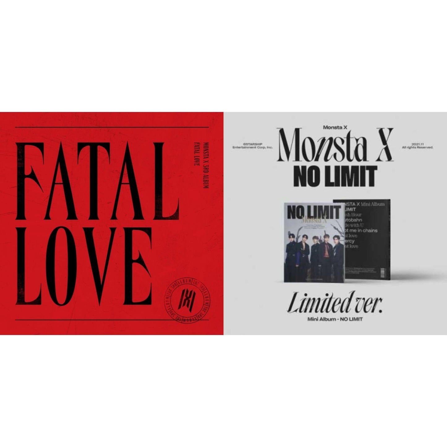 This is a 2 CD SKU bundle.
1.This CD is brand new.Format: CDMusic Style: K-popThis item's title is: Fatal Love: Vol. 3Artist: Monsta XLabel: STARSHIP ENTBarcode: 8804775151347Release Date: 1/8/2021
2.This CD is brand new.