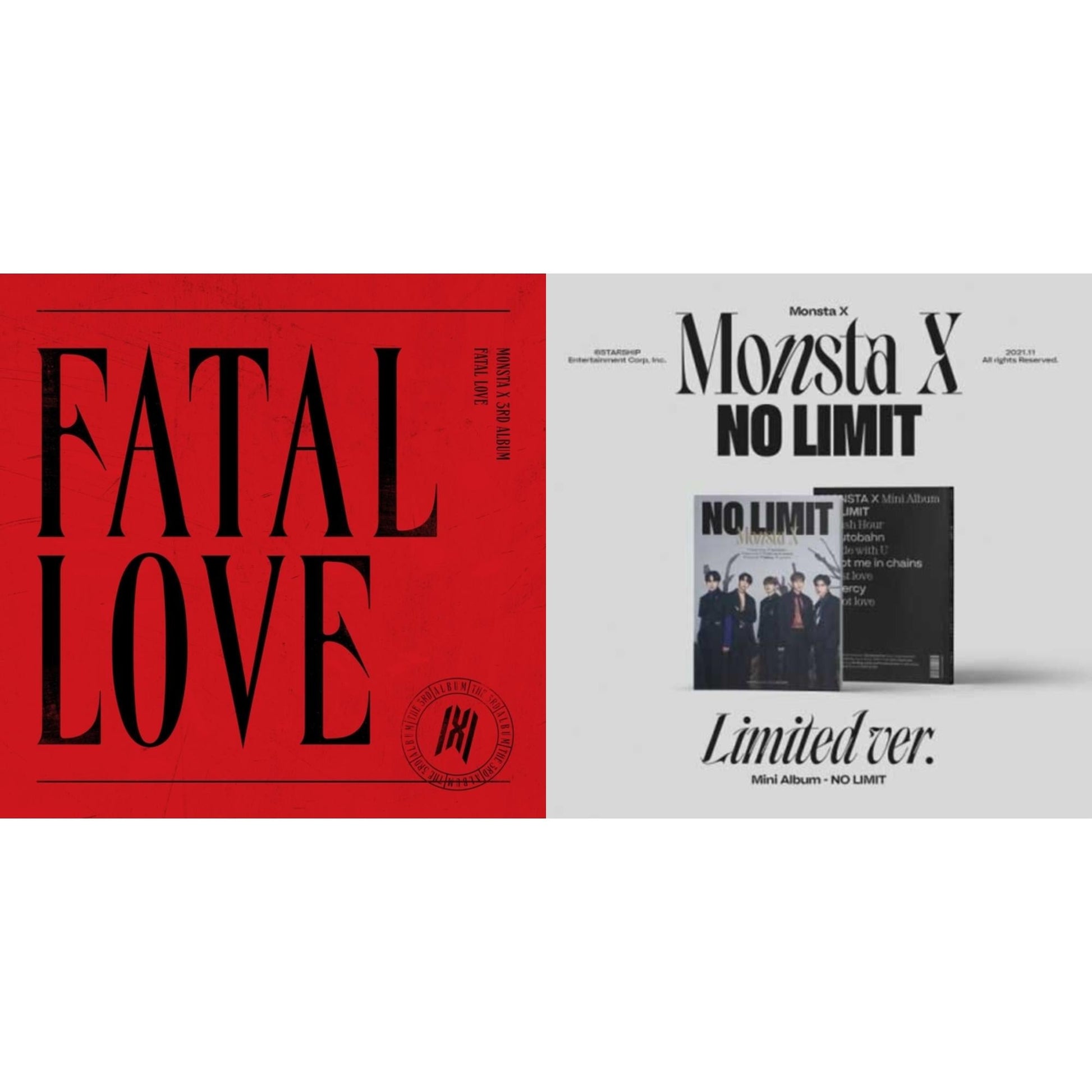 This is a 2 CD SKU bundle.
1.This CD is brand new.Format: CDMusic Style: K-popThis item's title is: Fatal Love: Vol. 3Artist: Monsta XLabel: STARSHIP ENTBarcode: 8804775151347Release Date: 1/8/2021
2.This CD is brand new.