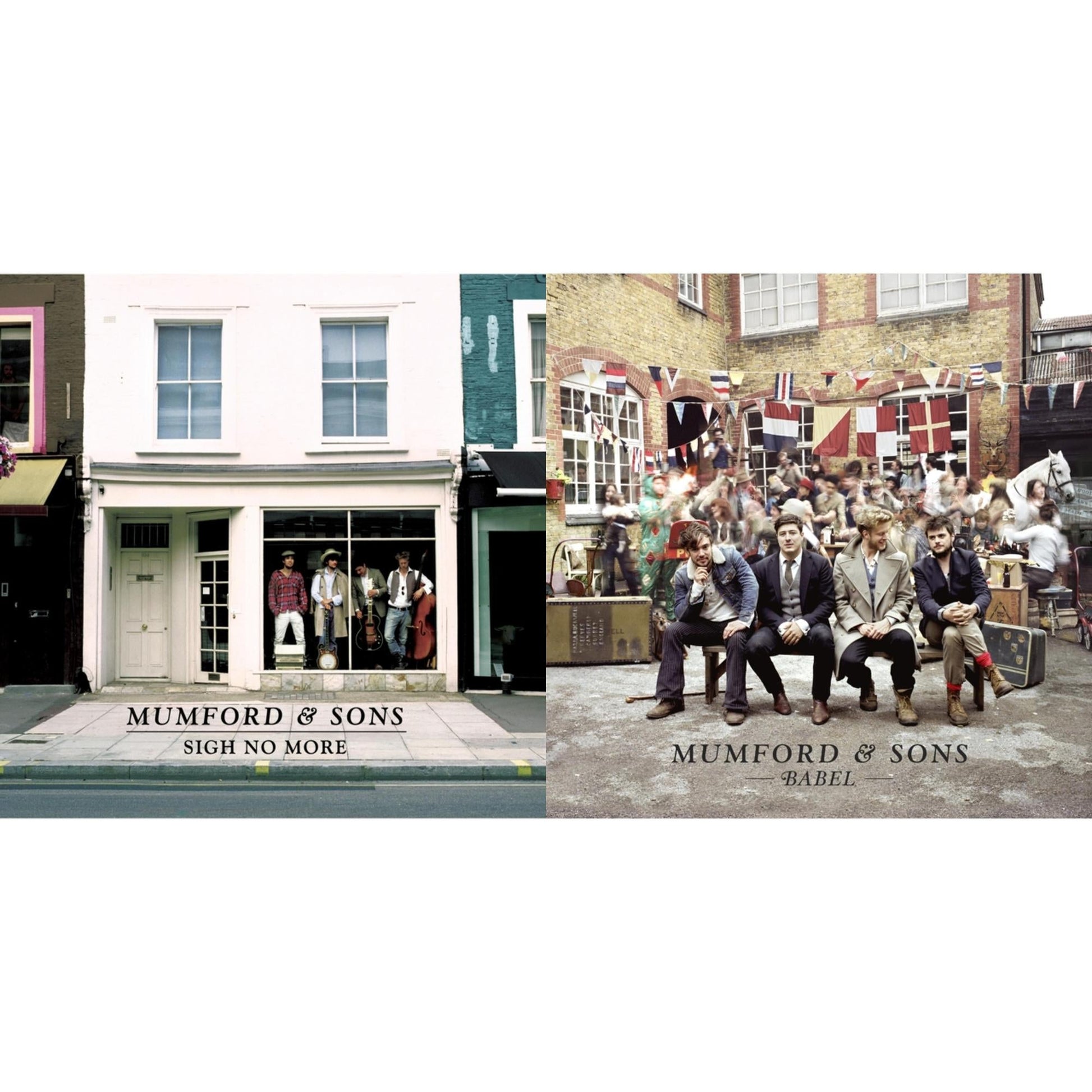 This is a 2 LP Vinyl SKU bundle.
1.This LP Vinyl is brand new.Format: LP VinylMusic Style: Folk RockThis item's title is: Sigh No MoreArtist: Mumford & SonsLabel: GLASSNOTEBarcode: 892038002244Release Date: 5/18/2010
2.This LP Vinyl is brand new.