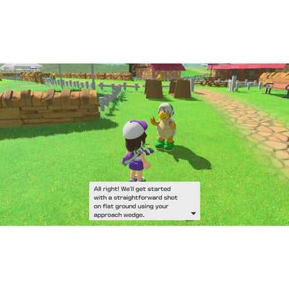 This is brand new.Tee off with family and friends in this content-packed Mario Golf game Hit the green with up to four players locally* or online** and golf with familiar Mushroom Kingdom characters. Modes range from Standard Golf to the energetic Speed Golf and an RPG-like golf adventure in story mode.
