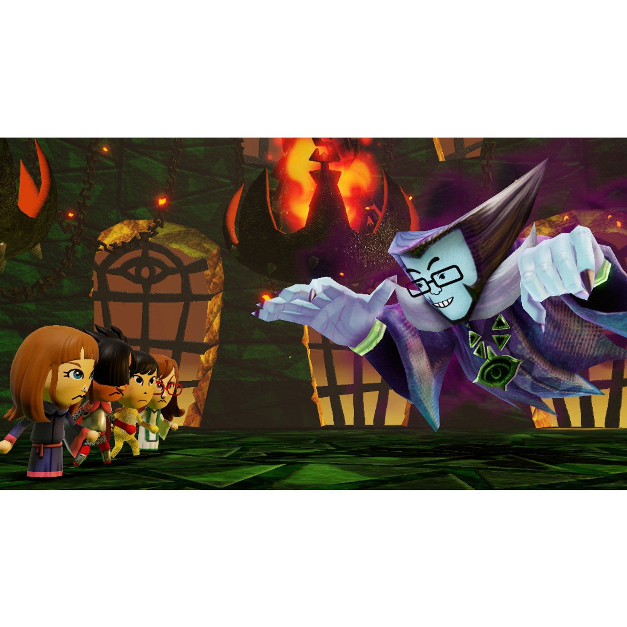 This is brand new.Star in your own adventure alongside…anyone! Choose Mii™ characters to cast as allies and enemies as you venture forth to bring down the face-stealing Dark Lord. Any Mii character you create can be used, and you can also add wigs and makeup to give your characters more…character.
