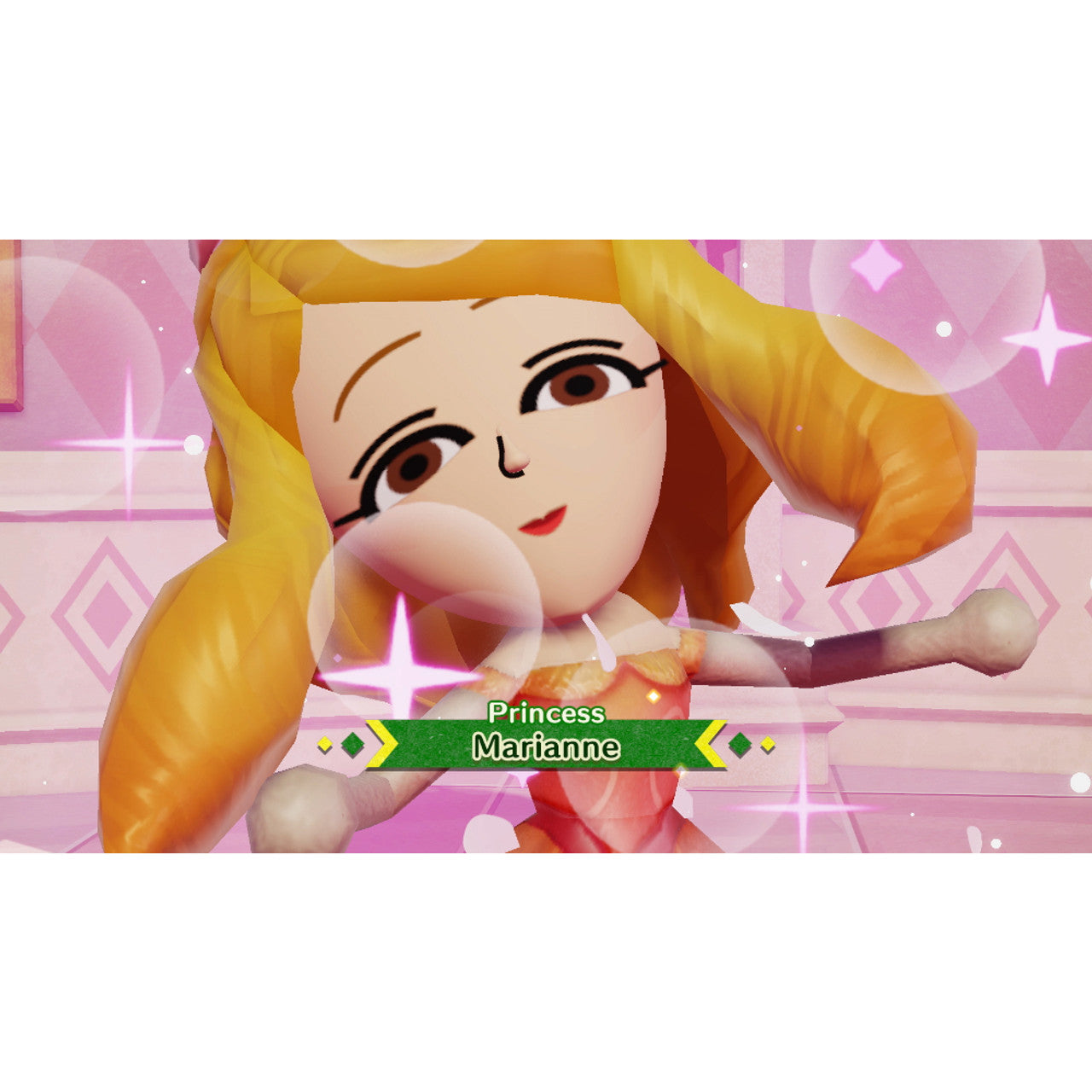 This is brand new.Star in your own adventure alongside…anyone! Choose Mii™ characters to cast as allies and enemies as you venture forth to bring down the face-stealing Dark Lord. Any Mii character you create can be used, and you can also add wigs and makeup to give your characters more…character.