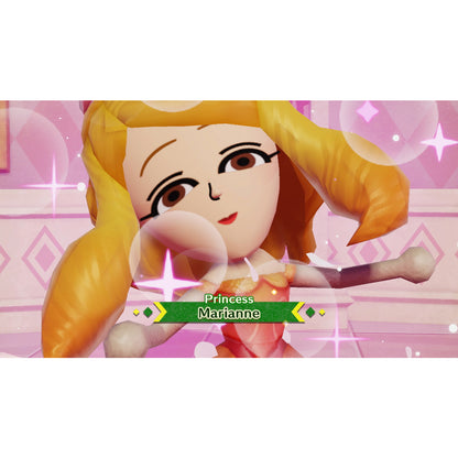 This is brand new.Star in your own adventure alongside…anyone! Choose Mii™ characters to cast as allies and enemies as you venture forth to bring down the face-stealing Dark Lord. Any Mii character you create can be used, and you can also add wigs and makeup to give your characters more…character.