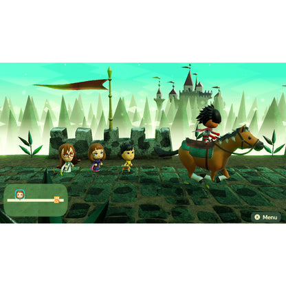 This is brand new.Star in your own adventure alongside…anyone! Choose Mii™ characters to cast as allies and enemies as you venture forth to bring down the face-stealing Dark Lord. Any Mii character you create can be used, and you can also add wigs and makeup to give your characters more…character.