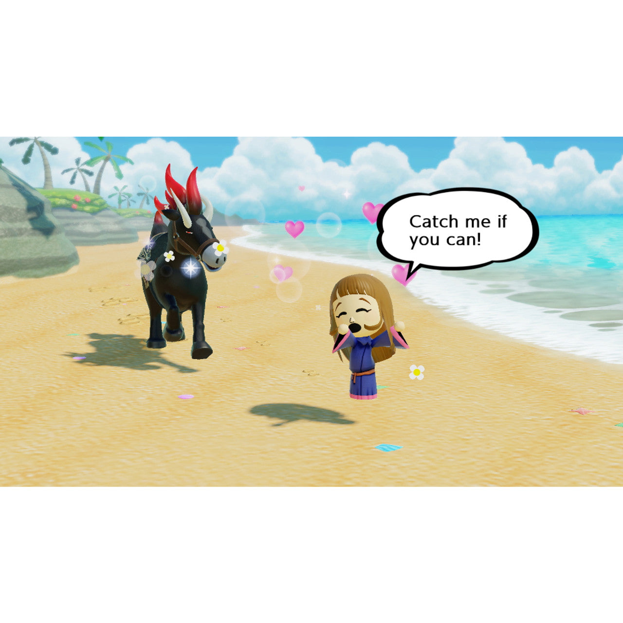 This is brand new.Star in your own adventure alongside…anyone! Choose Mii™ characters to cast as allies and enemies as you venture forth to bring down the face-stealing Dark Lord. Any Mii character you create can be used, and you can also add wigs and makeup to give your characters more…character.