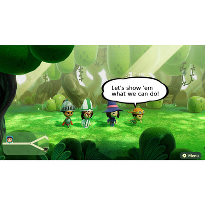 This is brand new.Star in your own adventure alongside…anyone! Choose Mii™ characters to cast as allies and enemies as you venture forth to bring down the face-stealing Dark Lord. Any Mii character you create can be used, and you can also add wigs and makeup to give your characters more…character.