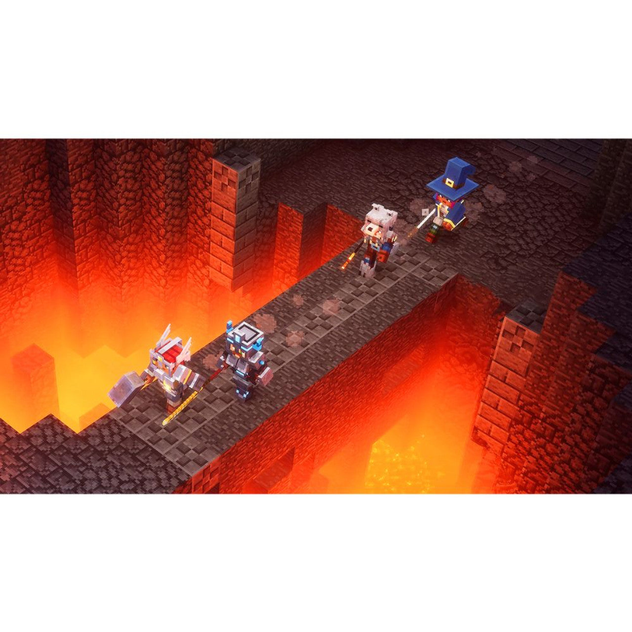 This is brand new.Fight your way through an all-new action-adventure game, inspired by classic dungeon crawlers and set in the Minecraft universe! Up to four friends can play together, or you can brave the dungeons alone.