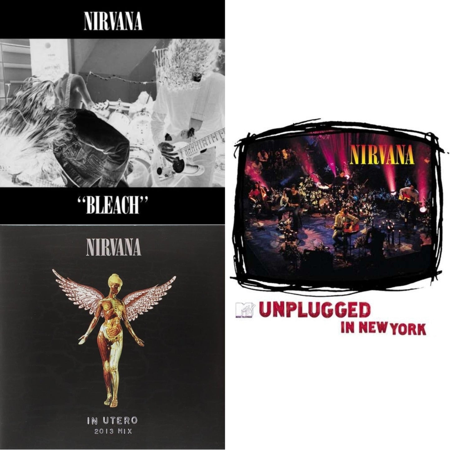 Bleach & In Utero: 2013 Mix (2LP) & Unplugged In N.Y.