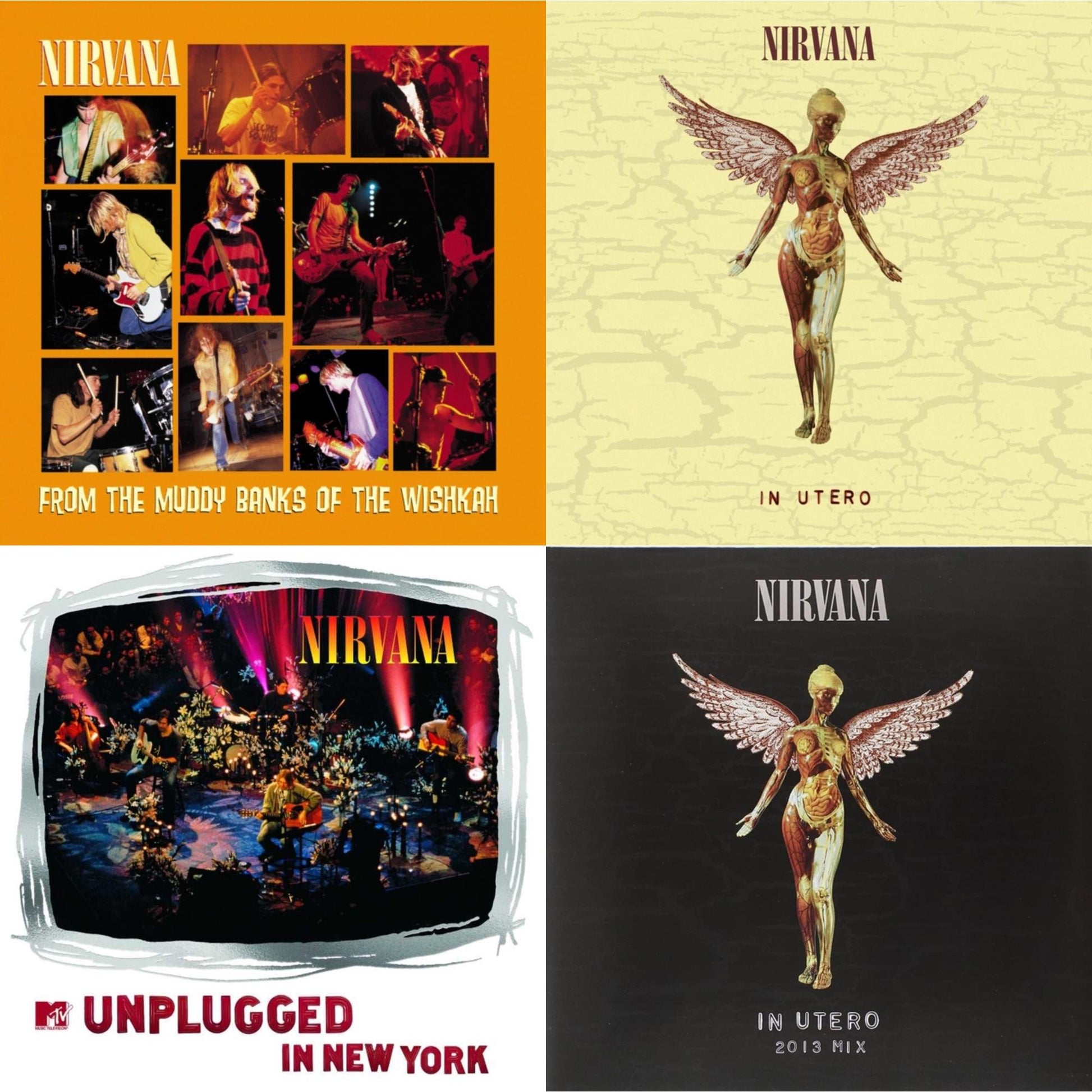 This is a 4 LP Vinyl SKU bundle.
1.This LP Vinyl is brand new.Format: LP VinylMusic Style: GrungeThis item's title is: In Utero (30Th Anniversary) (LP/10 Inch)Artist: NirvanaLabel: GEFFENBarcode: 602455178589Release Date: 10/27/2023
2.This LP Vinyl is brand new.