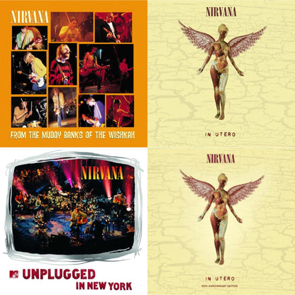 This is a 4 LP Vinyl SKU bundle.
1.This LP Vinyl is brand new.Format: LP VinylMusic Style: GrungeThis item's title is: In Utero (30Th Anniversary) (LP/10 Inch)Artist: NirvanaLabel: GEFFENBarcode: 602455178589Release Date: 10/27/2023
2.This LP Vinyl is brand new.