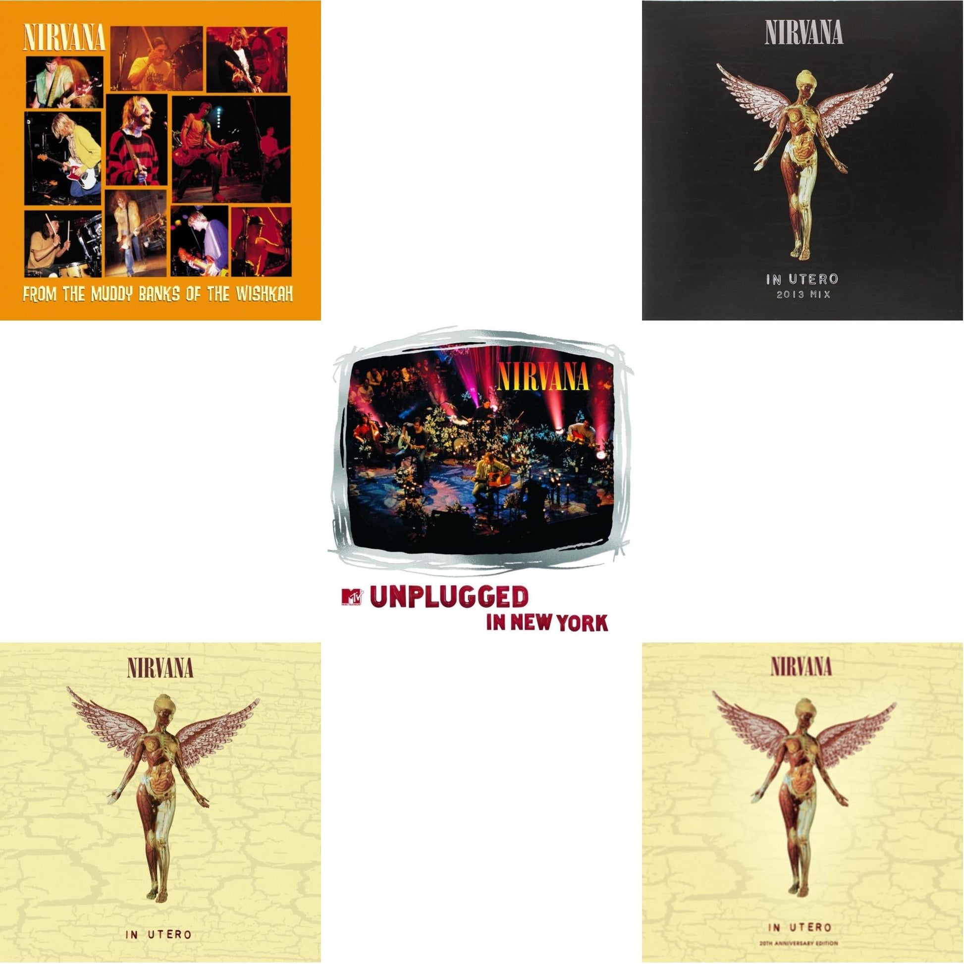 This is a 5 LP Vinyl SKU bundle.
1.This LP Vinyl is brand new.Format: LP VinylMusic Style: GrungeThis item's title is: In Utero (30Th Anniversary) (LP/10 Inch)Artist: NirvanaLabel: GEFFENBarcode: 602455178589Release Date: 10/27/2023
2.This LP Vinyl is brand new.