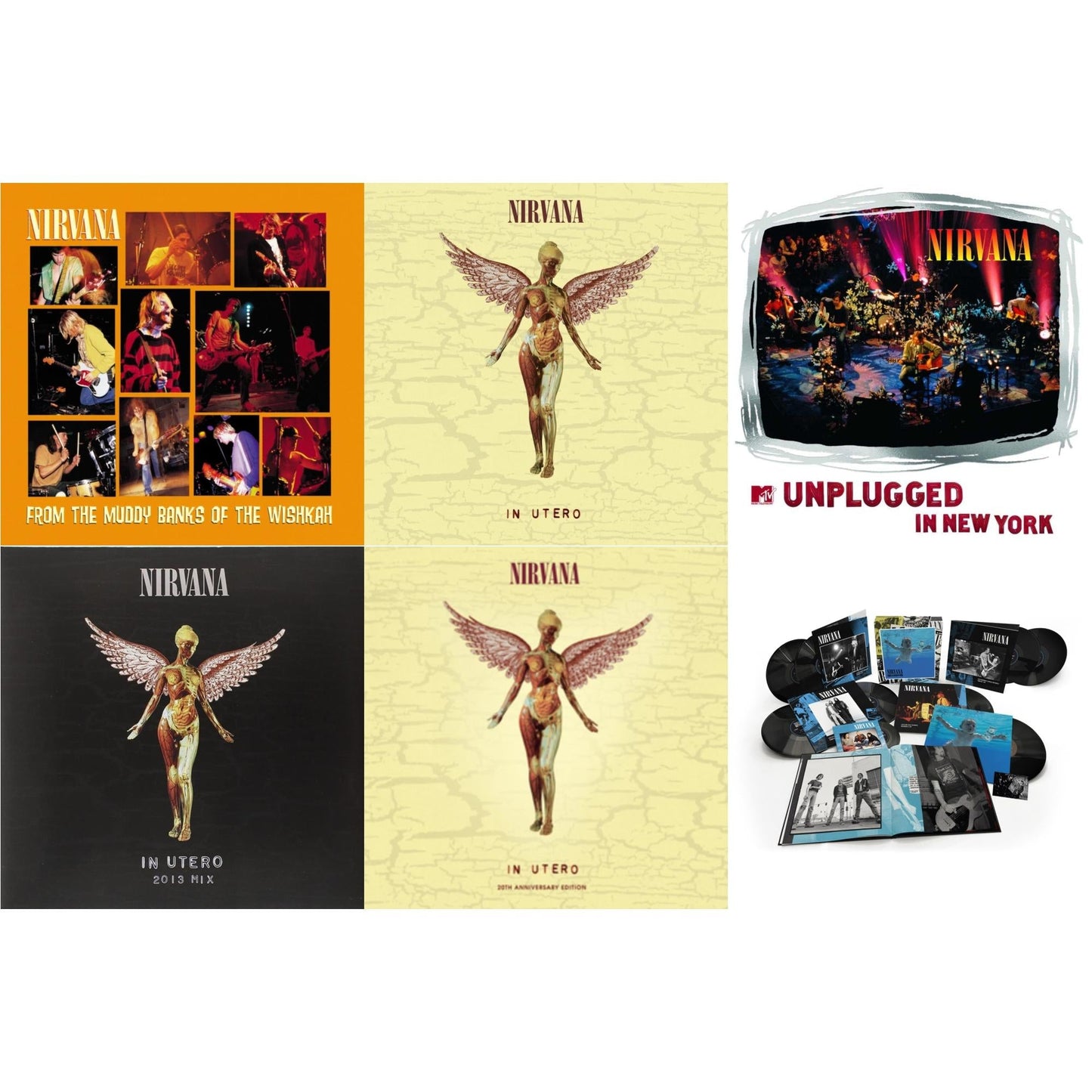 This is a 6 LP Vinyl SKU bundle.
1.This LP Vinyl is brand new.Format: LP VinylMusic Style: Alternative RockThis item's title is: Nevermind (30Th Anniversary/Super Deluxe/8LP/7Inch)Artist: NirvanaLabel: GEFFENBarcode: 602435979861Release Date: 5/27/2022
2.This LP Vinyl is brand new.