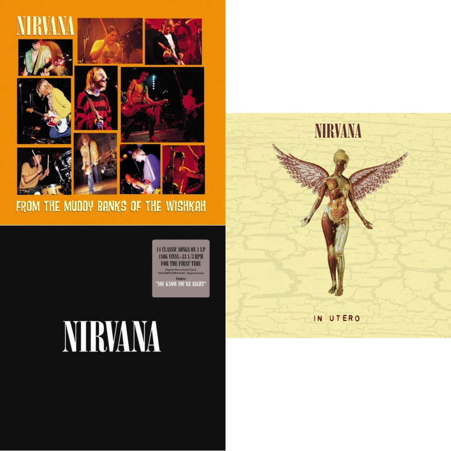 This is a 3 LP Vinyl SKU bundle.
1.This LP Vinyl is brand new.Format: LP VinylMusic Style: GrungeThis item's title is: In Utero (30Th Anniversary) (LP/10 Inch)Artist: NirvanaLabel: GEFFENBarcode: 602455178589Release Date: 10/27/2023
2.This LP Vinyl is brand new.