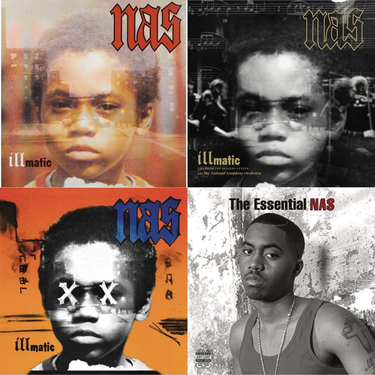 Illmatic & Illmatic: Live From The Kennedy Center (Limited 2LP/180G/Poster/Dl Card) & Illmatic Xx (Pa/180G/Dl Card) & Essential Nas