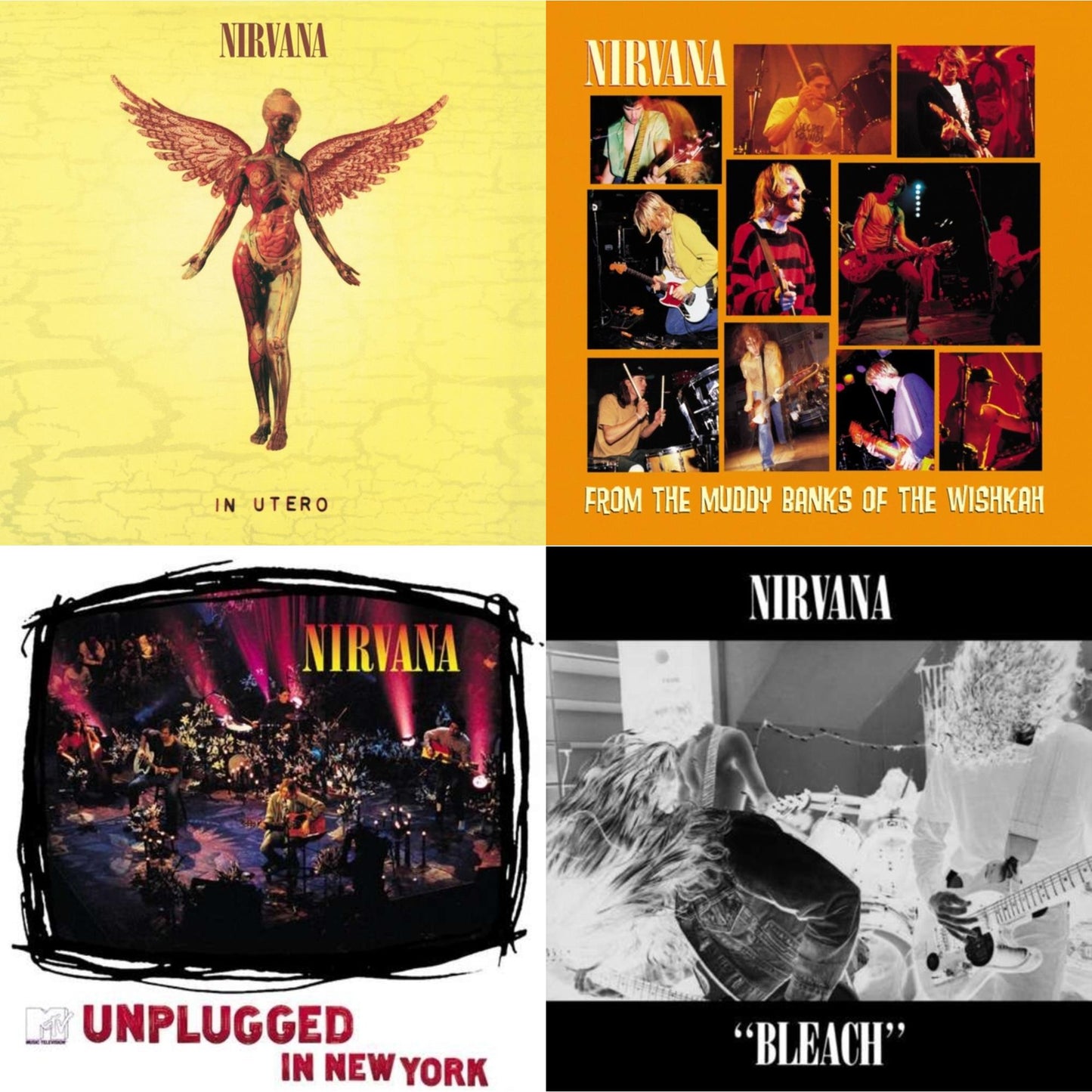 Bleach & In Utero (180G/33-1/3 RPM) & Unplugged In N.Y. & From The Muddy Banks Of The Wishkah