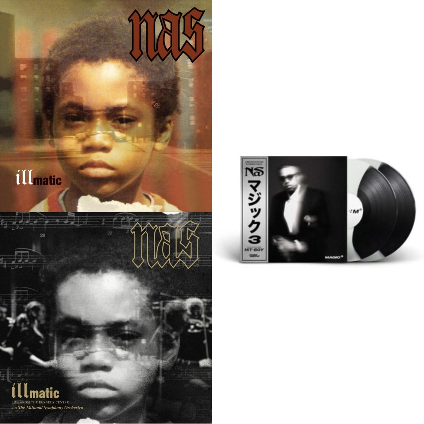 Magic 3 (2LP/Coloured Vinyl) & Illmatic & Illmatic: Live From The Kennedy Center (Limited 2LP/180G/Poster/Dl Card)