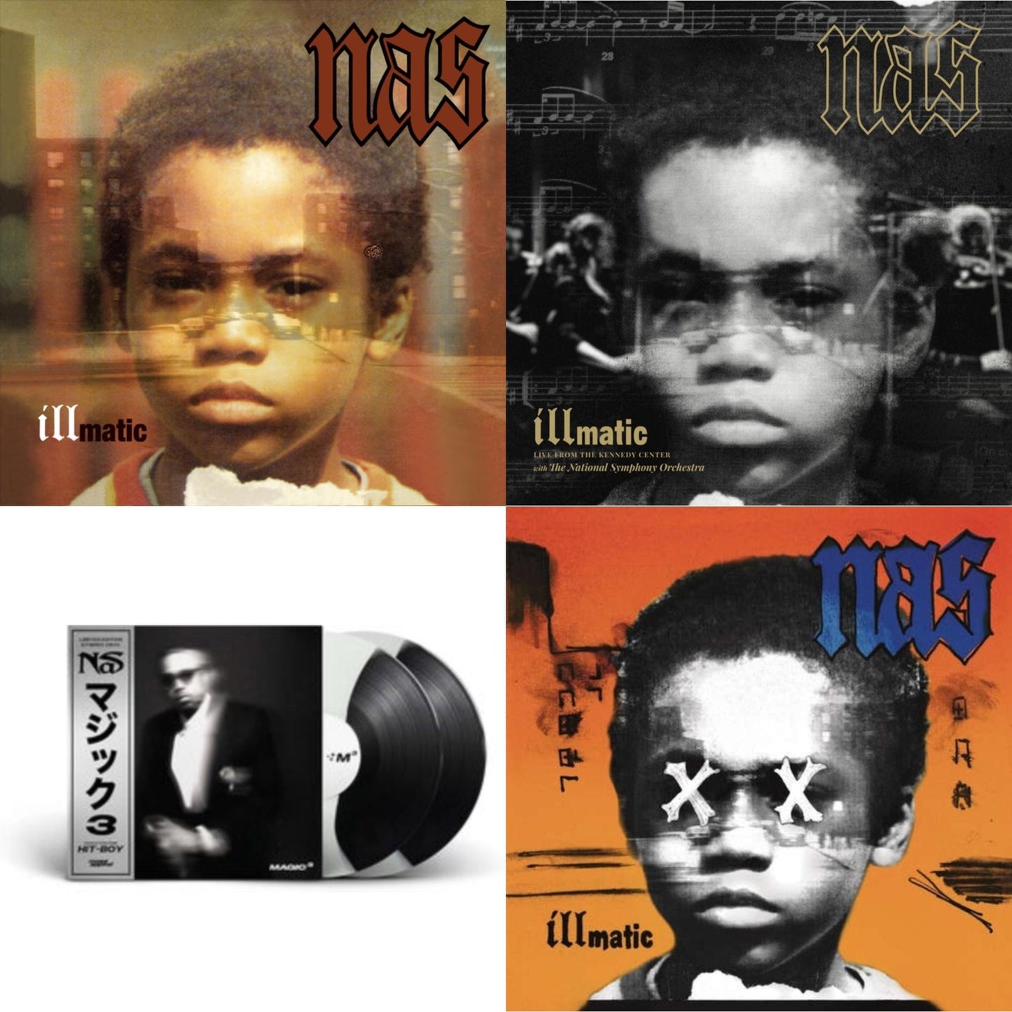 Magic 3 (2LP/Coloured Vinyl) & Illmatic & Illmatic: Live From The Kennedy Center (Limited 2LP/180G/Poster/Dl Card) & Illmatic Xx (Pa/180G/Dl Card)