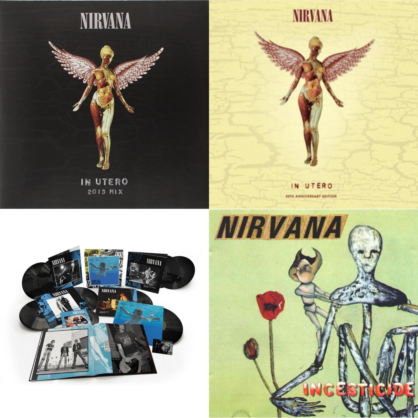 Nevermind (30Th Anniversary/Super Deluxe/8LP/7Inch) & Incesticide (20Th Anniversary 45RPM Edition) & In Utero & In Utero: 2013 Mix (2LP)