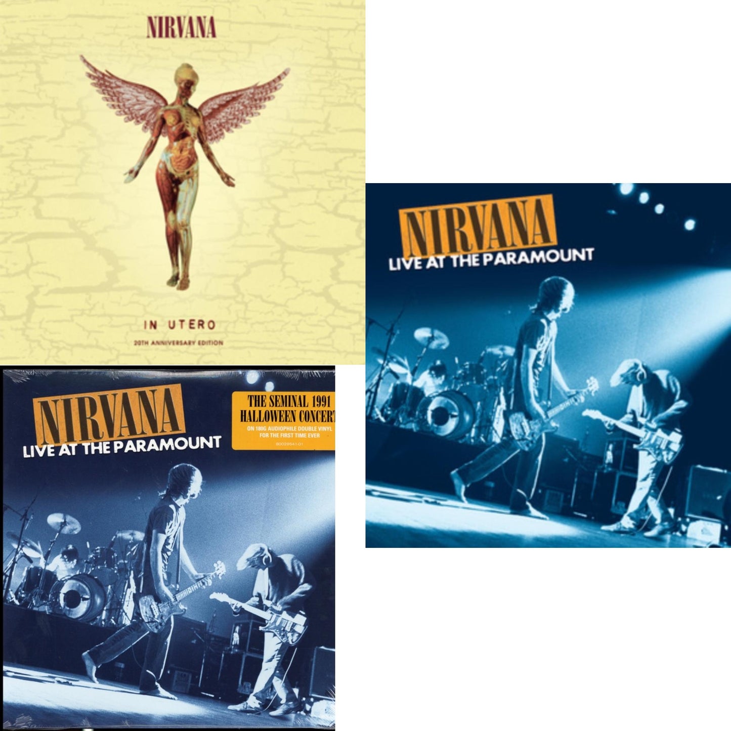 In Utero & Live At The Paramount (2 LP/180G) & Live At The Paramount (Transparent Orange Vinyl/2LP)