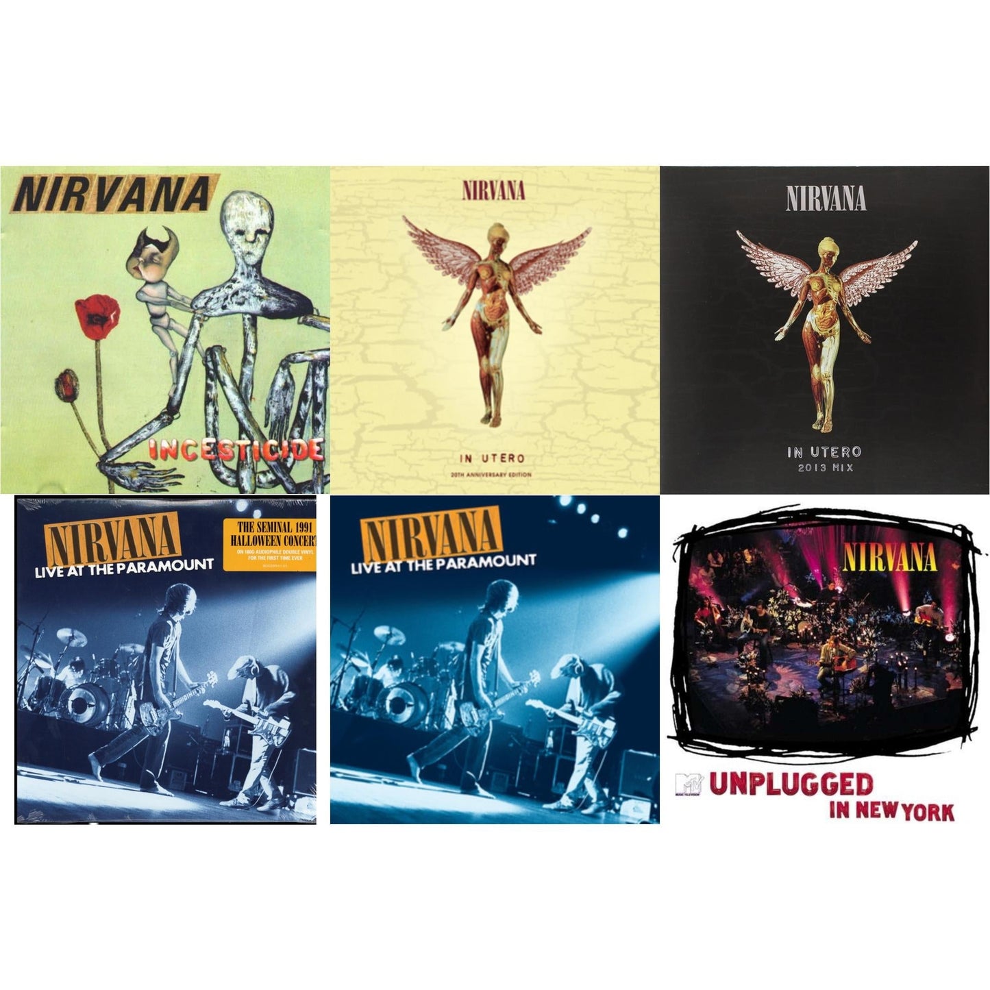 Incesticide (20Th Anniversary 45RPM Edition) & In Utero & In Utero: 2013 Mix (2LP) & Live At The Paramount (2 LP/180G) & Live At The Paramount (Transparent Orange Vinyl/2LP) & Unplugged In N.Y.