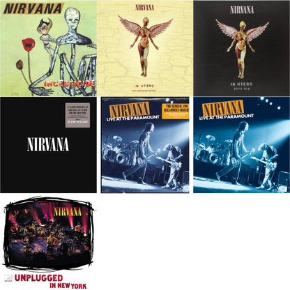 Incesticide (20Th Anniversary 45RPM Edition) & In Utero & In Utero: 2013 Mix (2LP) & Nirvana (150G/Dl Code) & Live At The Paramount (2 LP/180G) & Live At The Paramount (Transparent Orange Vinyl/2LP) & Unplugged In N.Y.