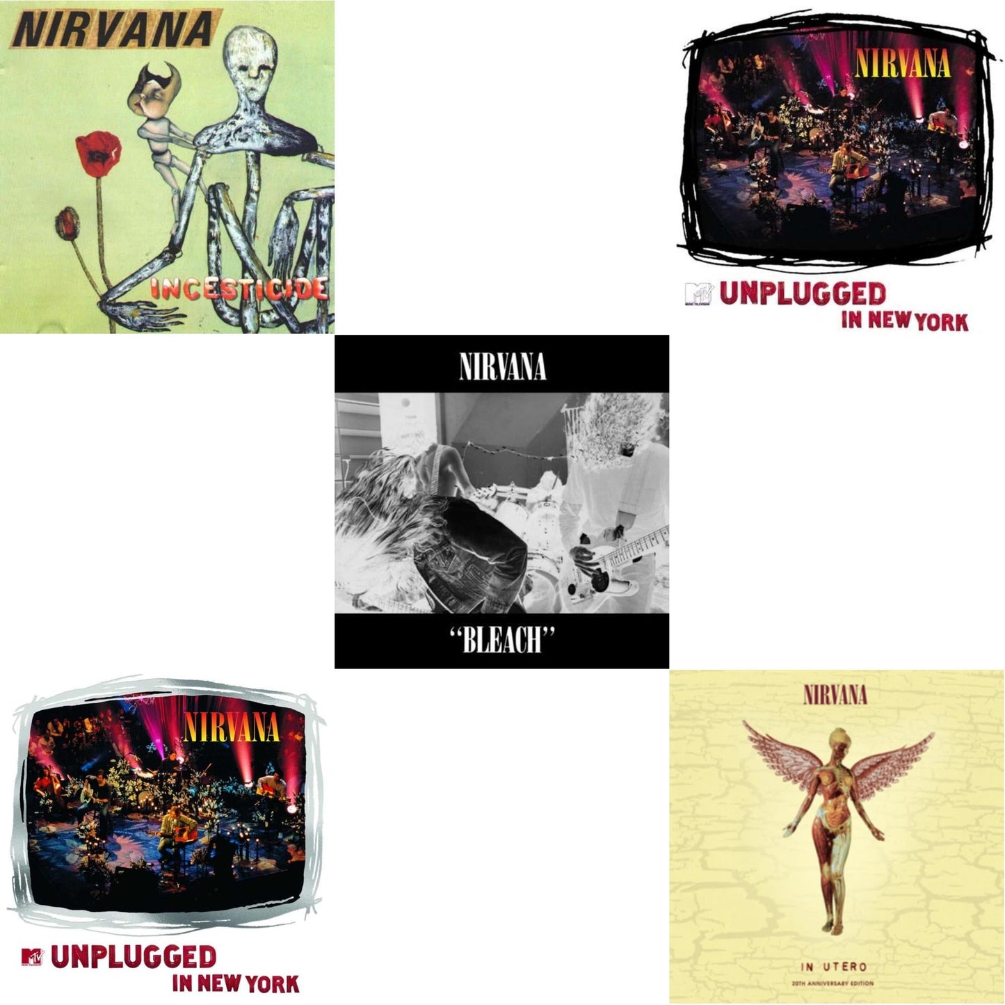 Bleach & Incesticide (20Th Anniversary 45RPM Edition) & In Utero & Mtv Unplugged In New York (2 LP) & Unplugged In N.Y.