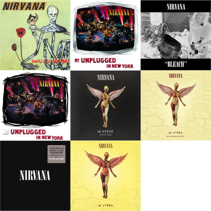 Bleach & Incesticide (20Th Anniversary 45RPM Edition) & In Utero & In Utero: 2013 Mix (2LP) & Nirvana (150G/Dl Code) & Mtv Unplugged In New York (2 LP) & In Utero (180G/33-1/3 RPM) & Unplugged In N.Y.