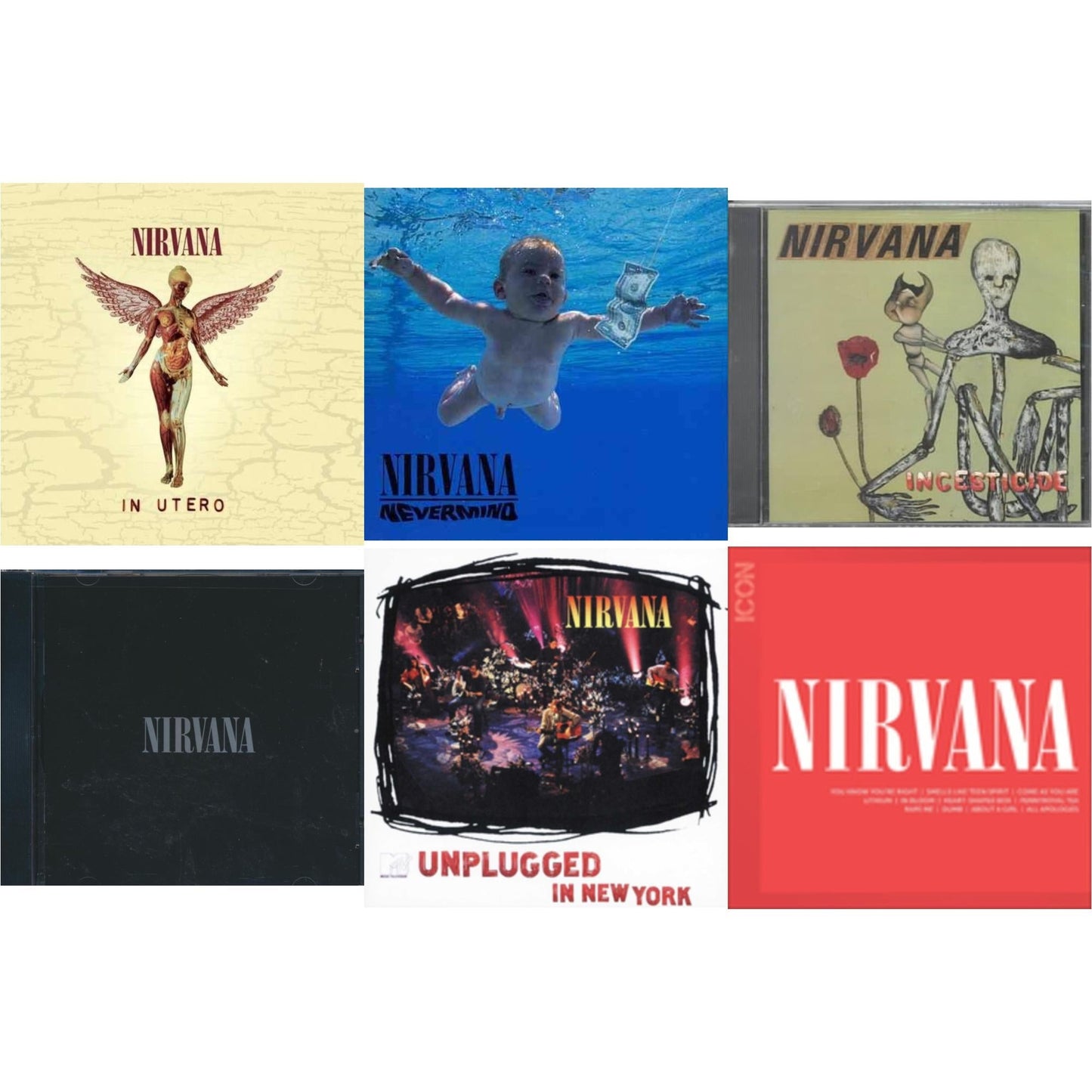 Icon & Nevermind & In Utero & Nirvana & Incesticide & Unplugged In N.Y.