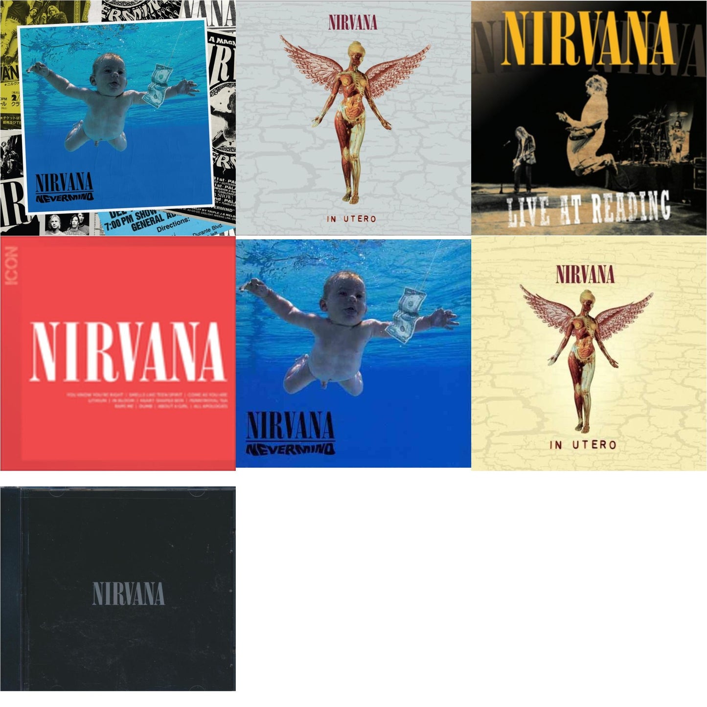 Nevermind (30Th Anniversary/Deluxe/2CD) & In Utero (30Th Anniversary) (2CD) & Live At Reading & Icon & Nevermind & In Utero & Nirvana