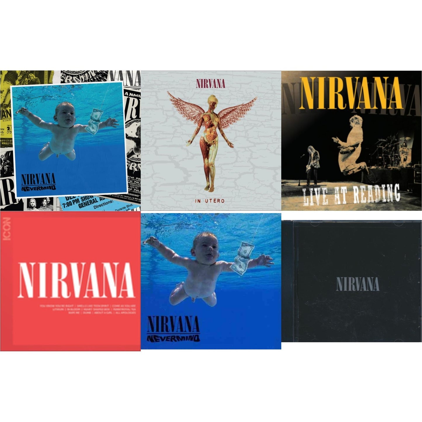 Nevermind (30Th Anniversary/Deluxe/2CD) & In Utero (30Th Anniversary) (2CD) & Live At Reading & Icon & Nevermind & Nirvana