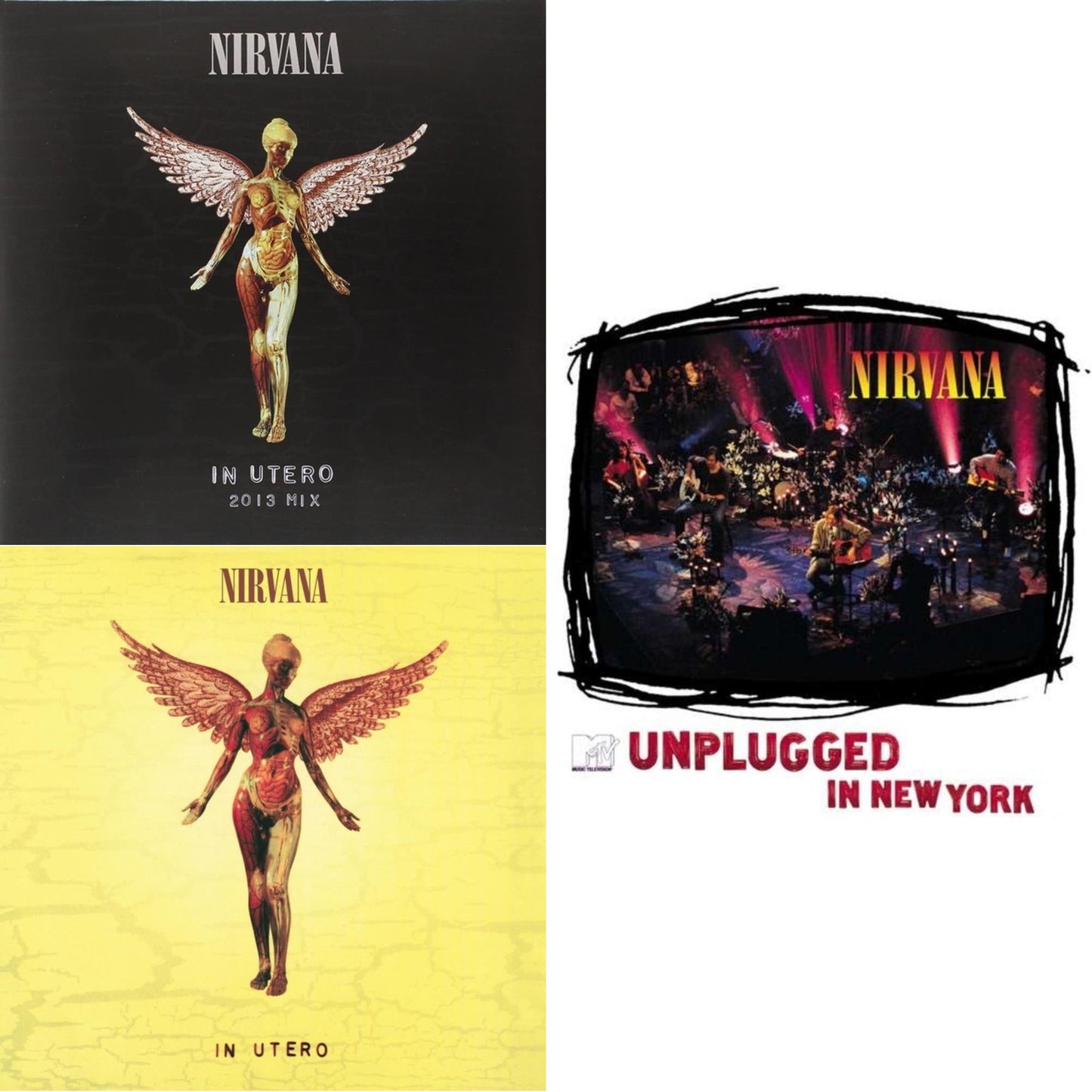 In Utero: 2013 Mix (2LP) & In Utero (180G/33-1/3 RPM) & Unplugged In N.Y.