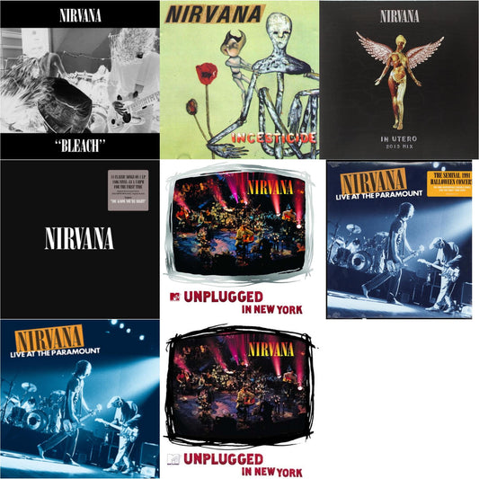 Bleach & Incesticide (20Th Anniversary 45RPM Edition) & In Utero: 2013 Mix (2LP) & Nirvana (150G/Dl Code) & Mtv Unplugged In New York (2 LP) & Live At The Paramount (2 LP/180G) & Live At The Paramount (Transparent Orange Vinyl/2LP) & Unplugged In N.Y.
