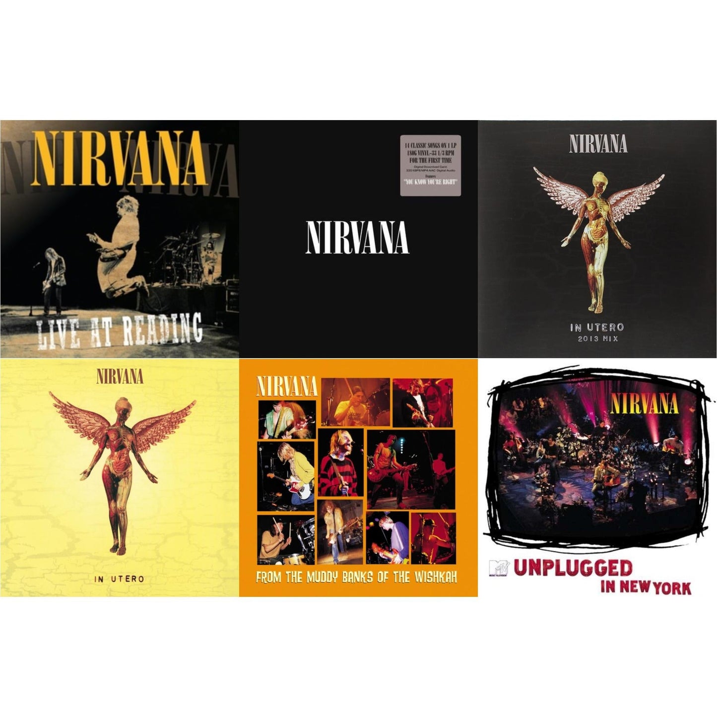 Live At Reading & In Utero: 2013 Mix (2LP) & Nirvana (150G/Dl Code) & In Utero (180G/33-1/3 RPM) & Unplugged In N.Y. & From The Muddy Banks Of The Wishkah