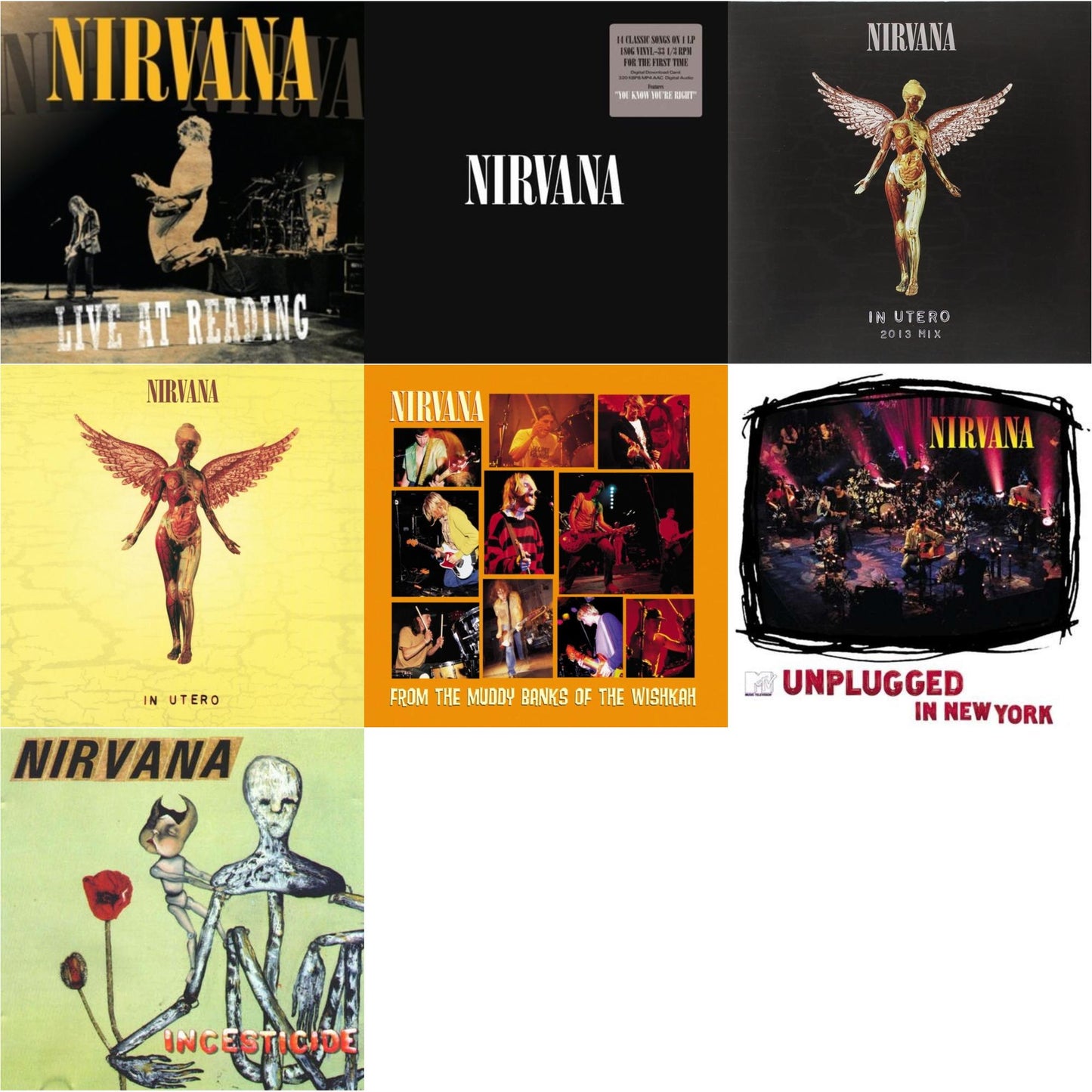Live At Reading & Incesticide (20Th Anniversary 45RPM Edition) & In Utero: 2013 Mix (2LP) & Nirvana (150G/Dl Code) & In Utero (180G/33-1/3 RPM) & Unplugged In N.Y. & From The Muddy Banks Of The Wishkah
